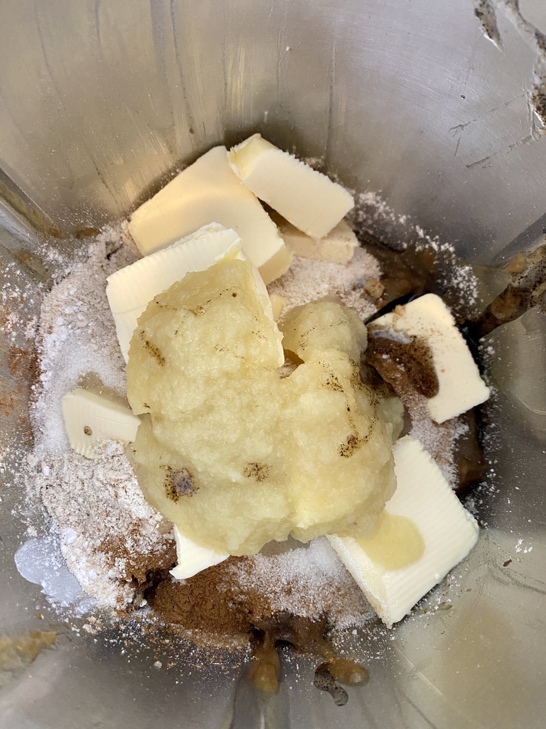 Date Cake Mixture with butter