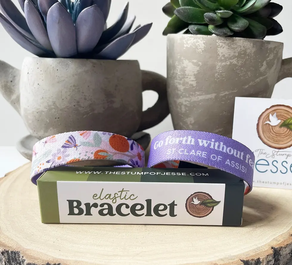 Thumbnail: St. Clare of Assisi | Reversible Elastic Bracelet