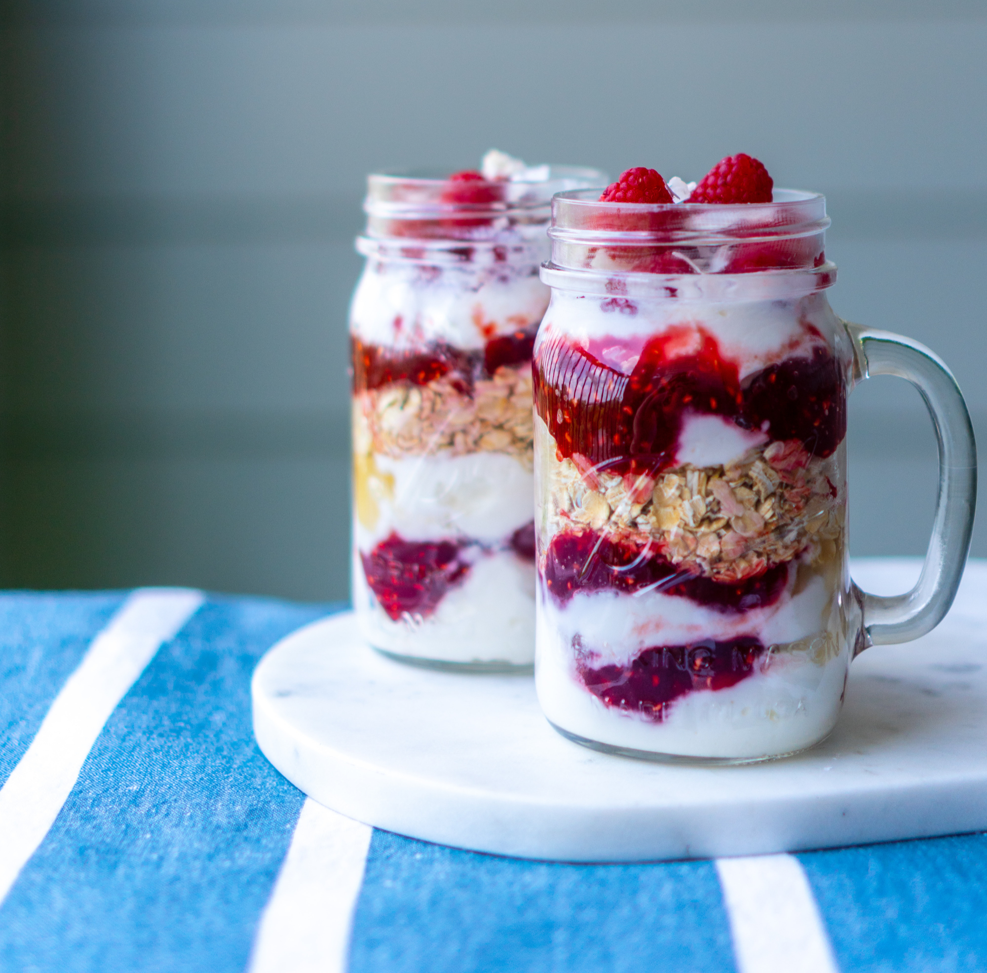 Overnight Strawberry Oats in Mason Jar
