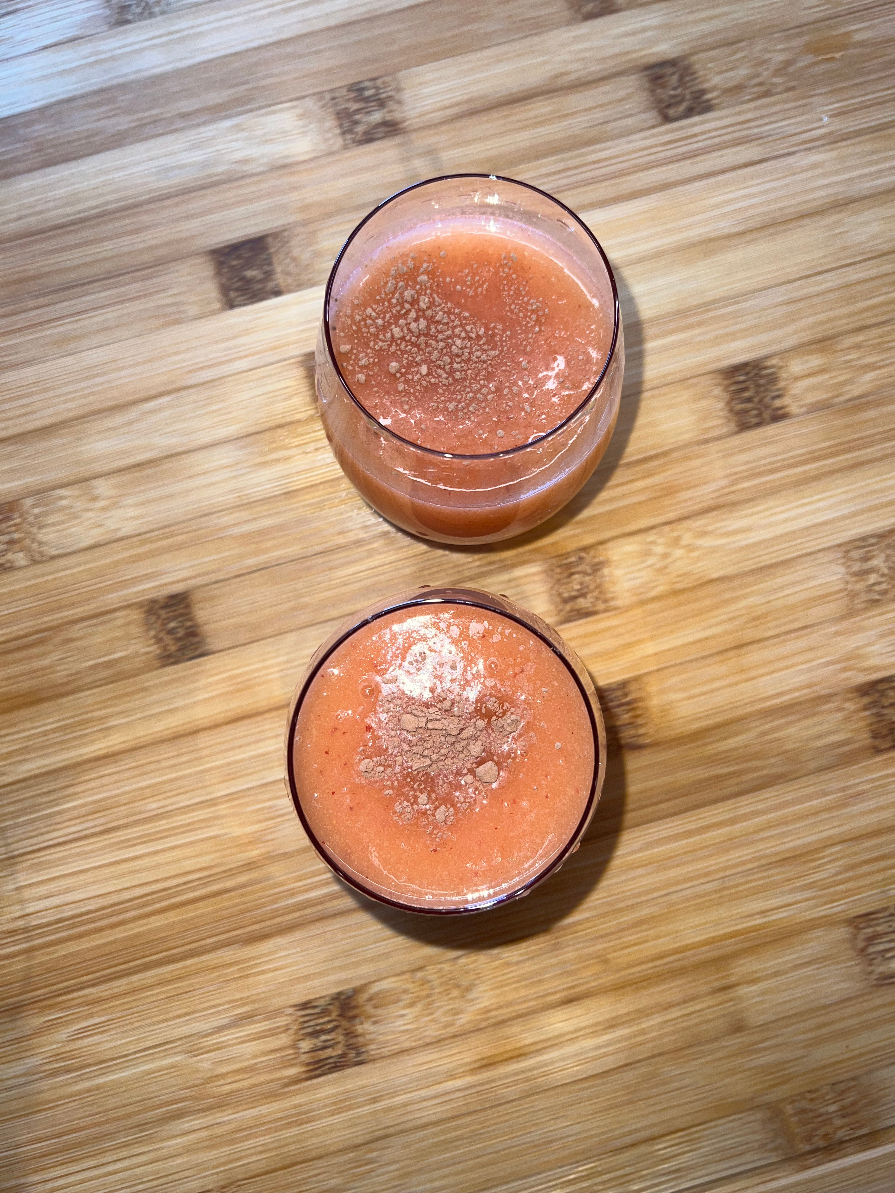 fall mocktails with cacao powder