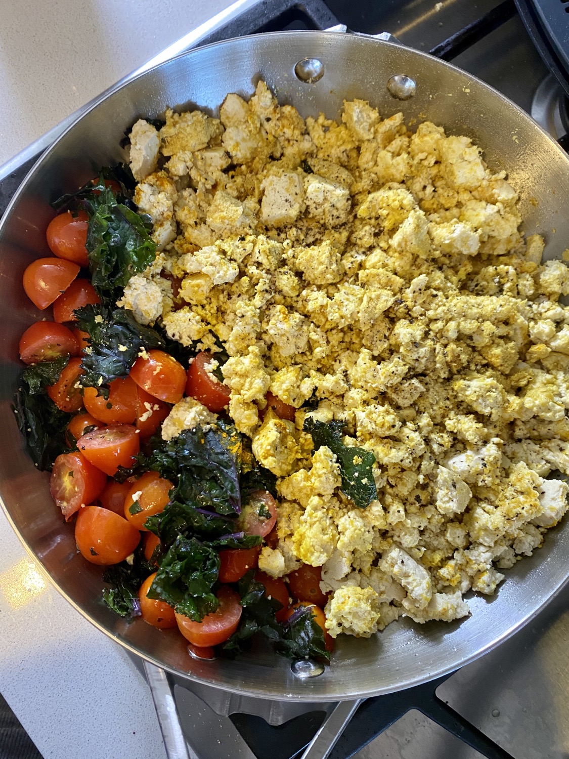 Tofu Scramble process