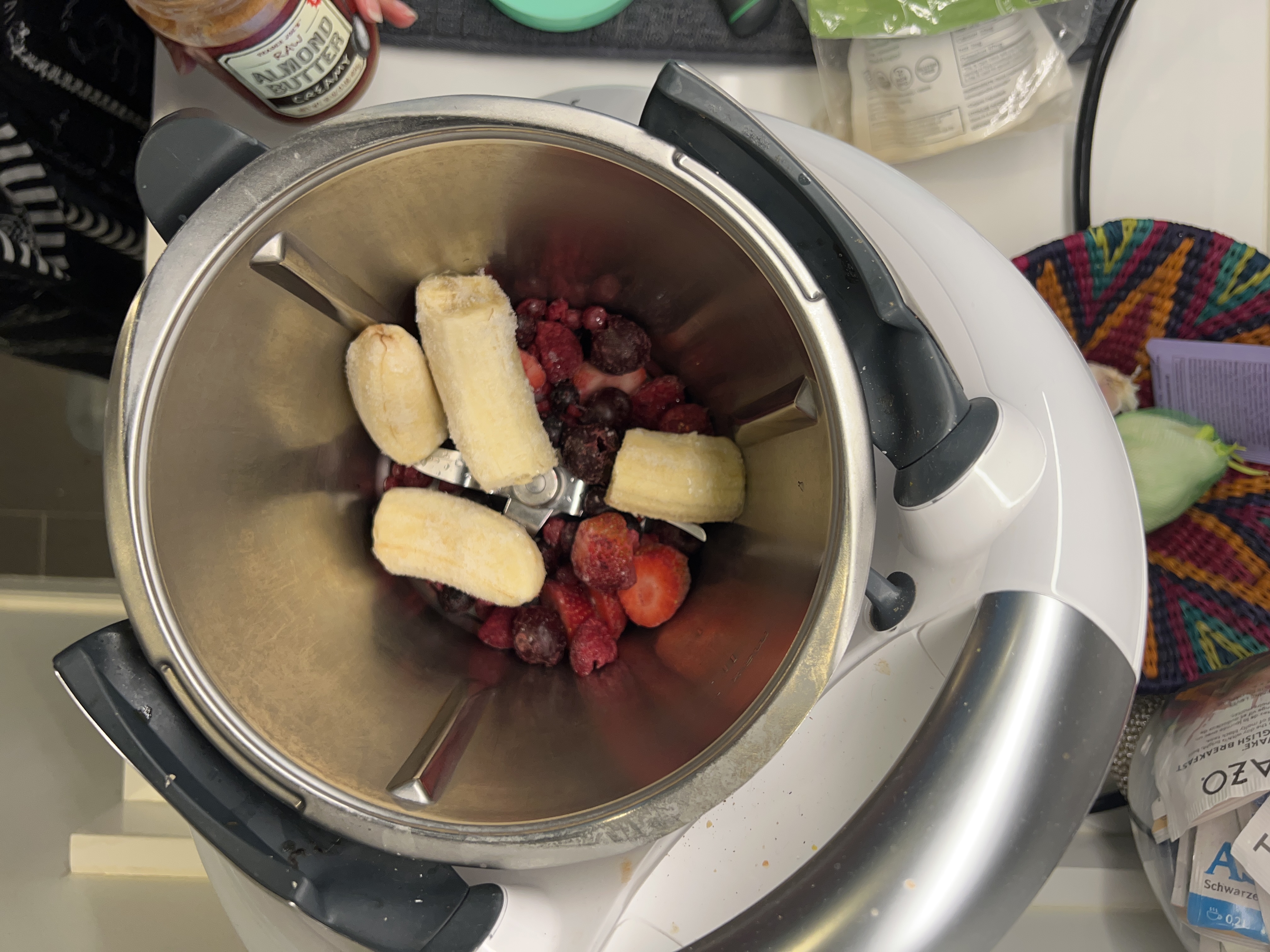 frozen berries and bananas