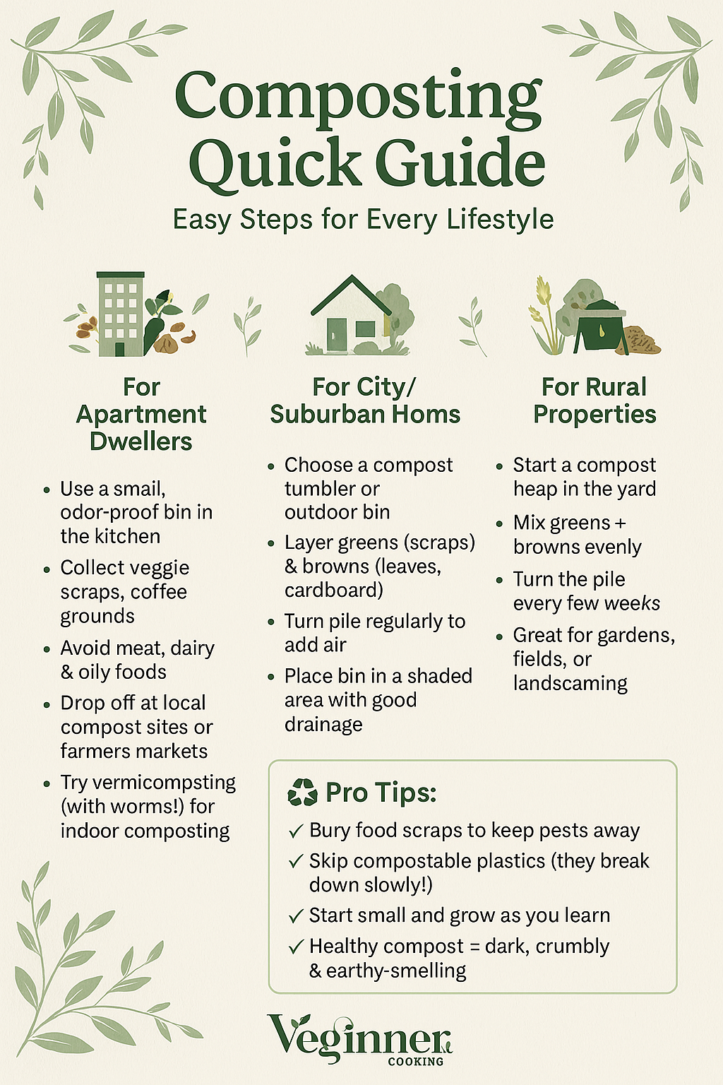 Composting Quick Guide by Veginner Cooking