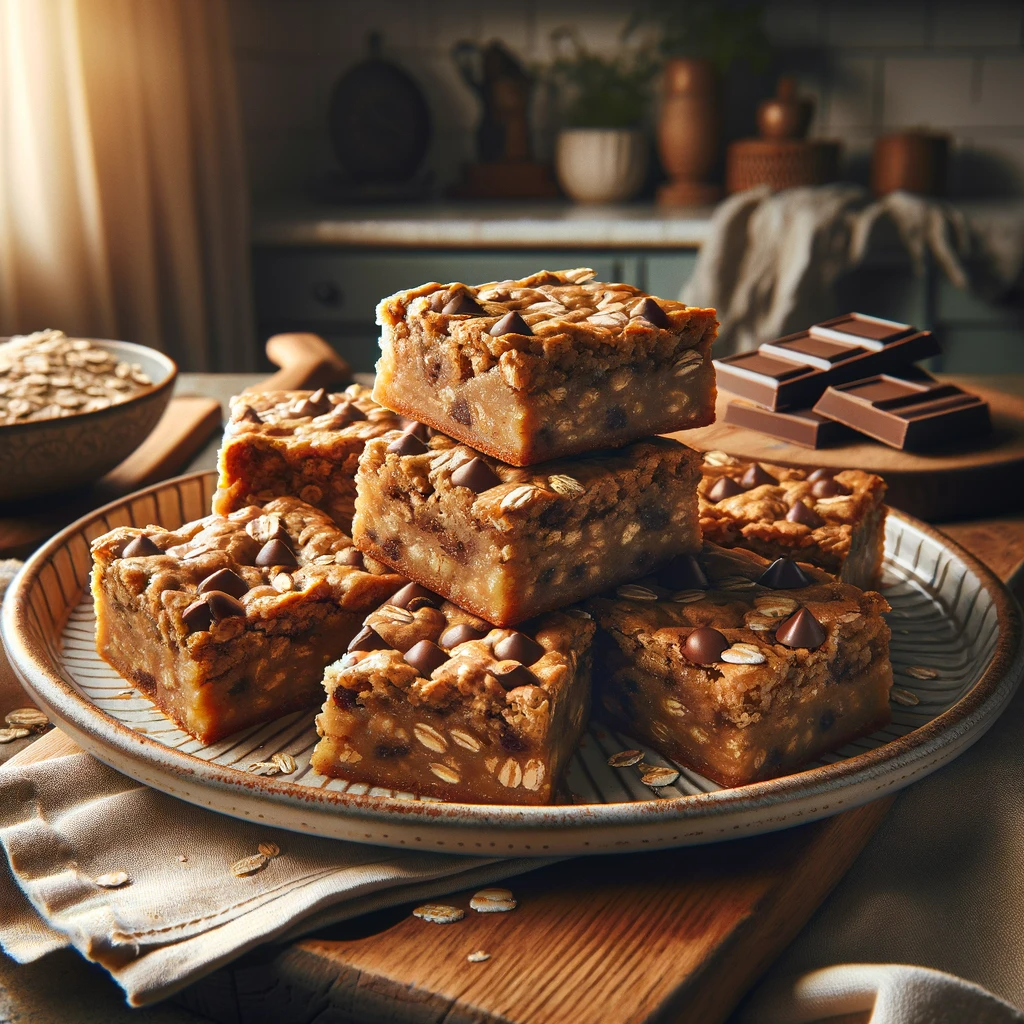 tahini oatmeal cookie bars