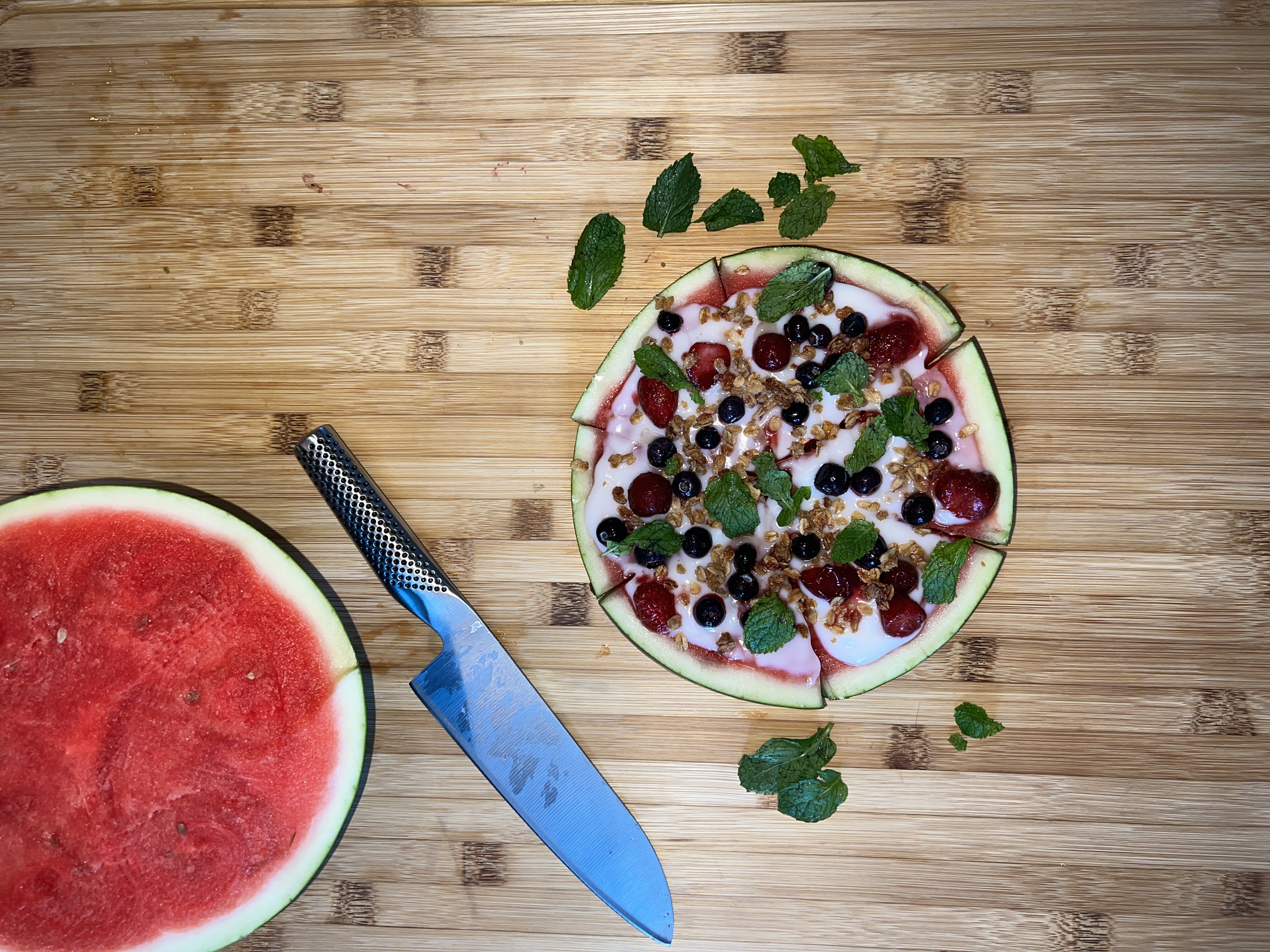 watermelon pizza summer dessert