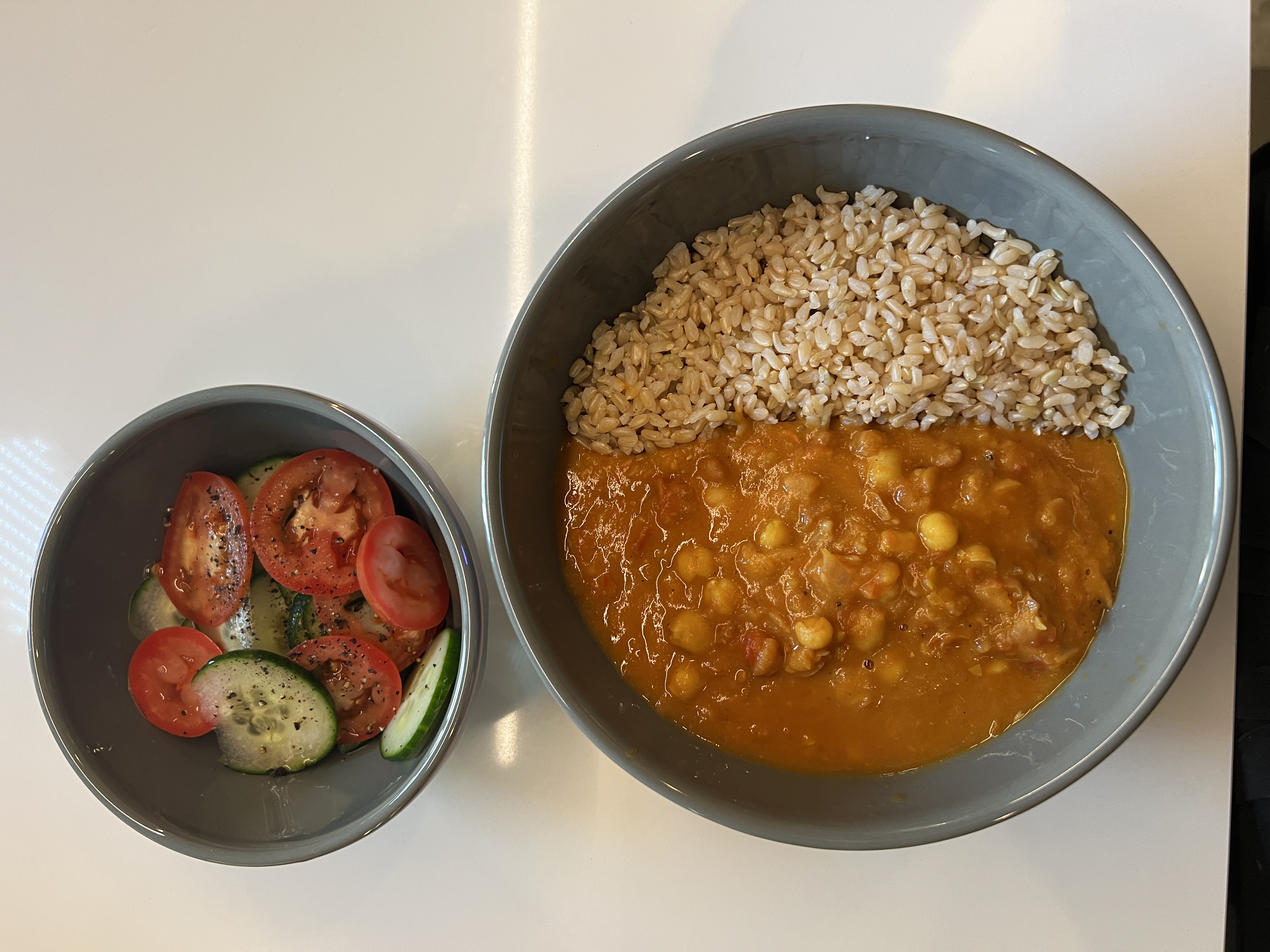 chickpea curry with brown rice