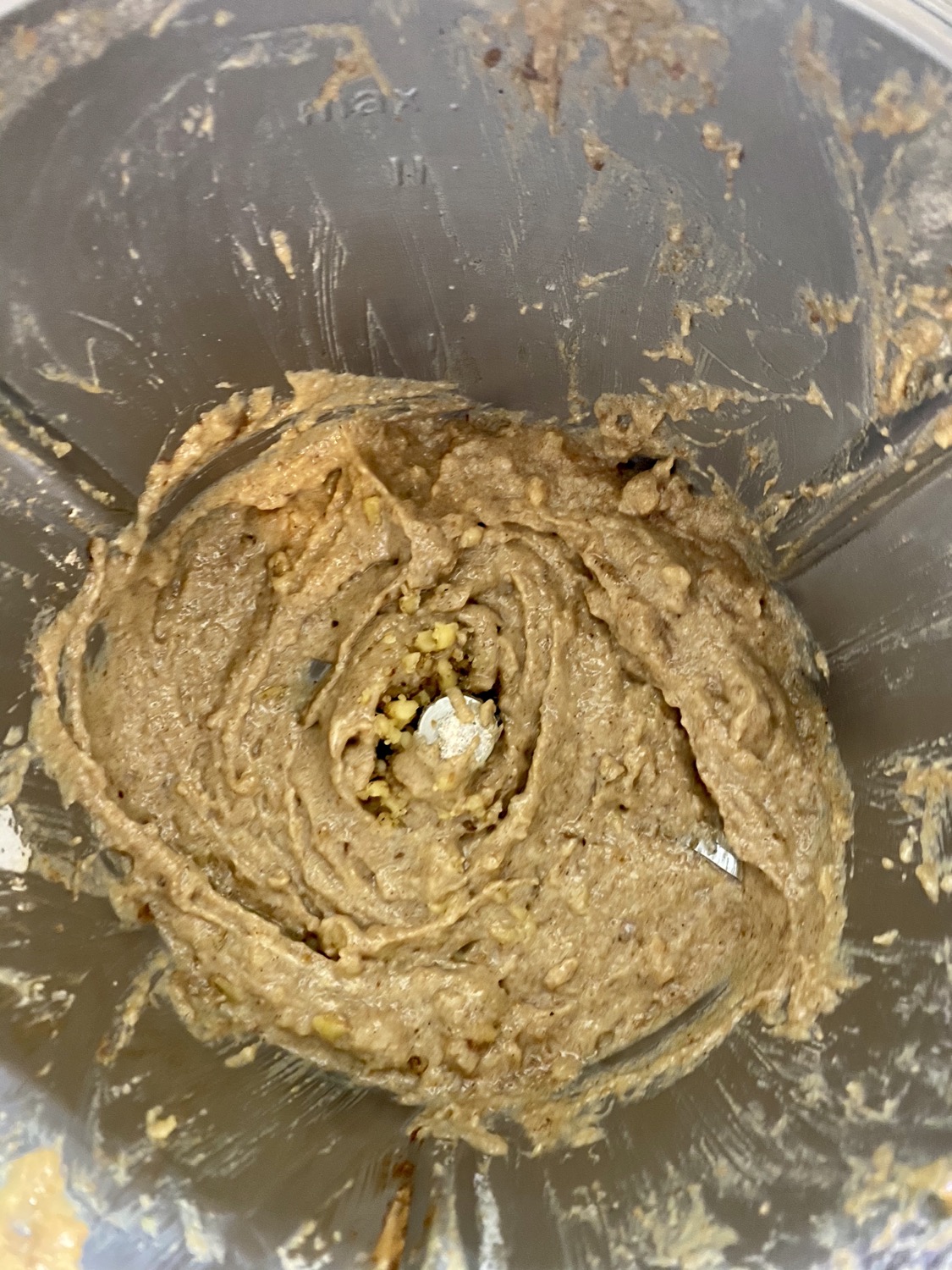 Date Cake mixture fully blended