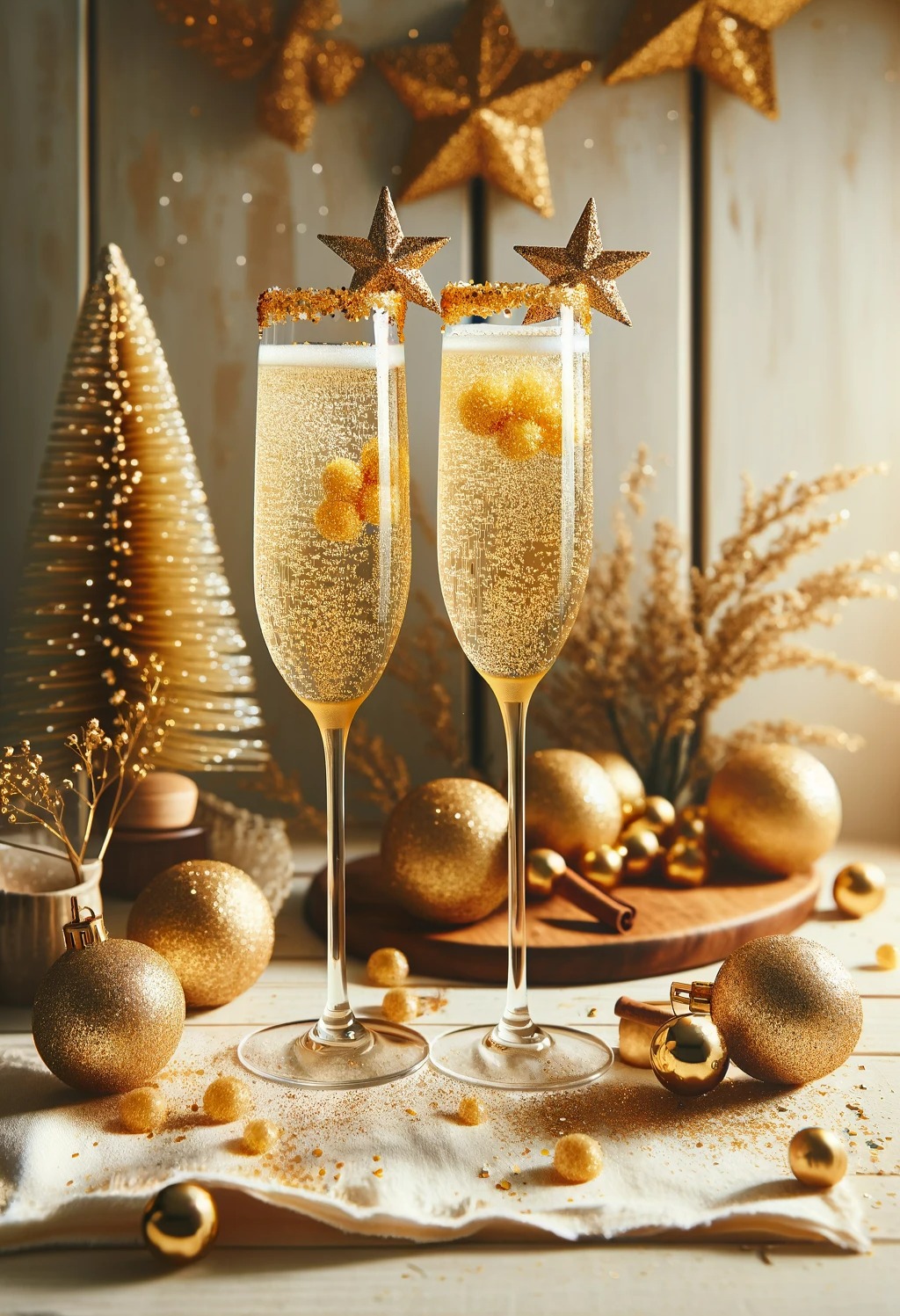 golden bubbles mocktail