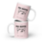 Vegan Pig Mug stacked on stop of each other