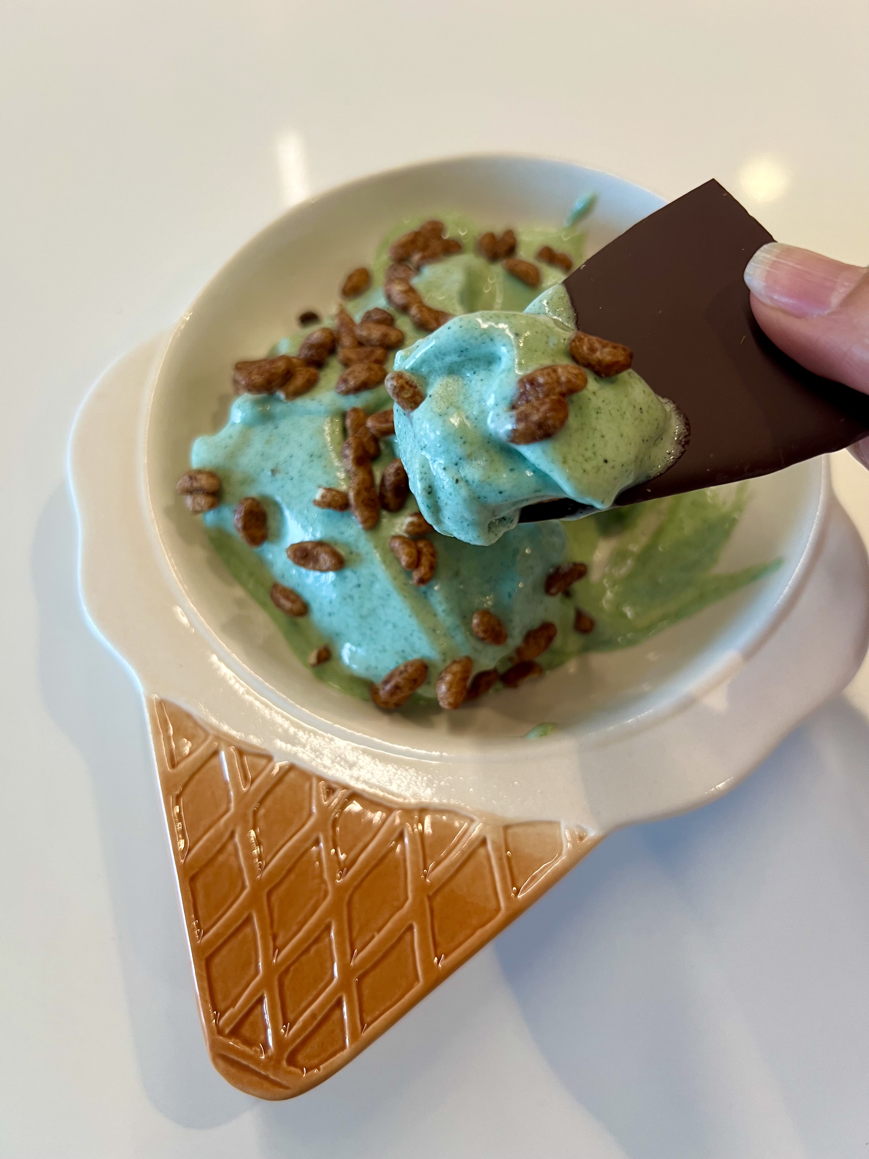 Mint Chocolate Spirulina Nice Cream