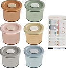 Moonkie Silicone Baby Food Containers (6-Pack + Labels)