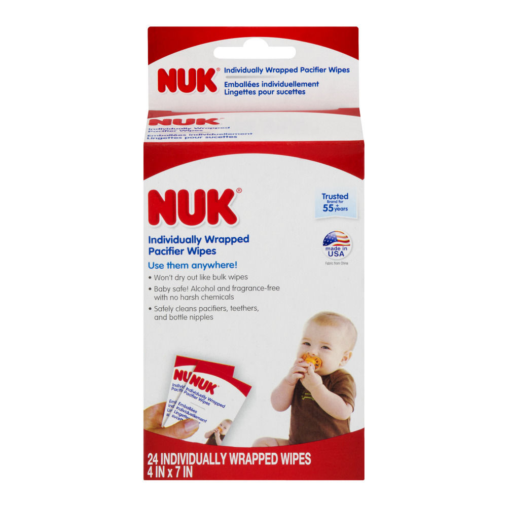 NUK Individually Wrapped Pacifier Wipes - 24 Count