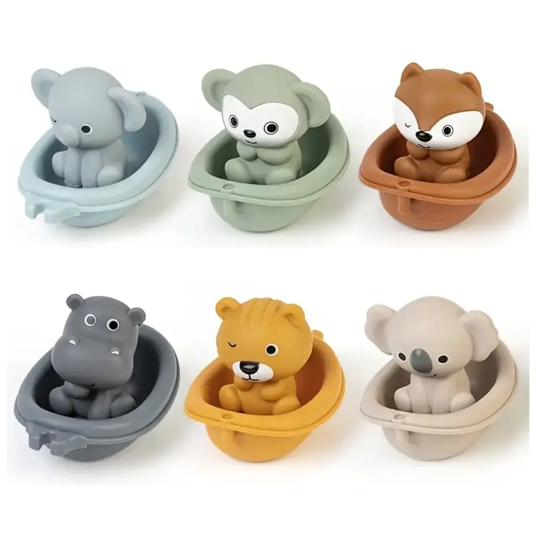 jouets de bain bébé - animaux et bateaux