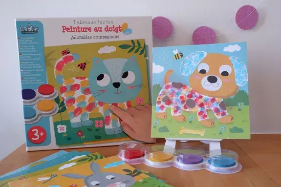 Miniature : Peinture au doigt enfant Adorables compagnons Créa Lign’ – coffret complet