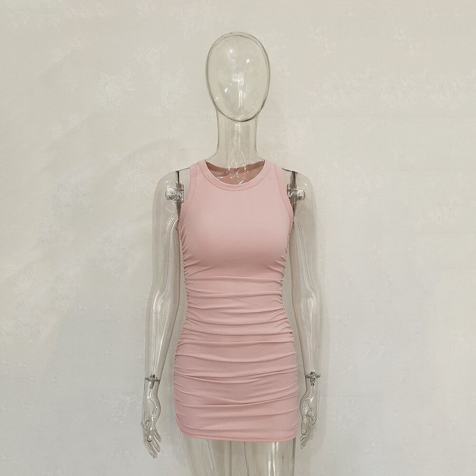 Thumbnail: NIKI Ribbed Halter Dress