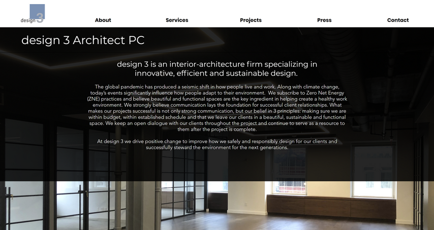 design 3 Architects PC website