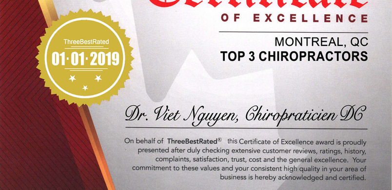 Top 3 des chiros 2019