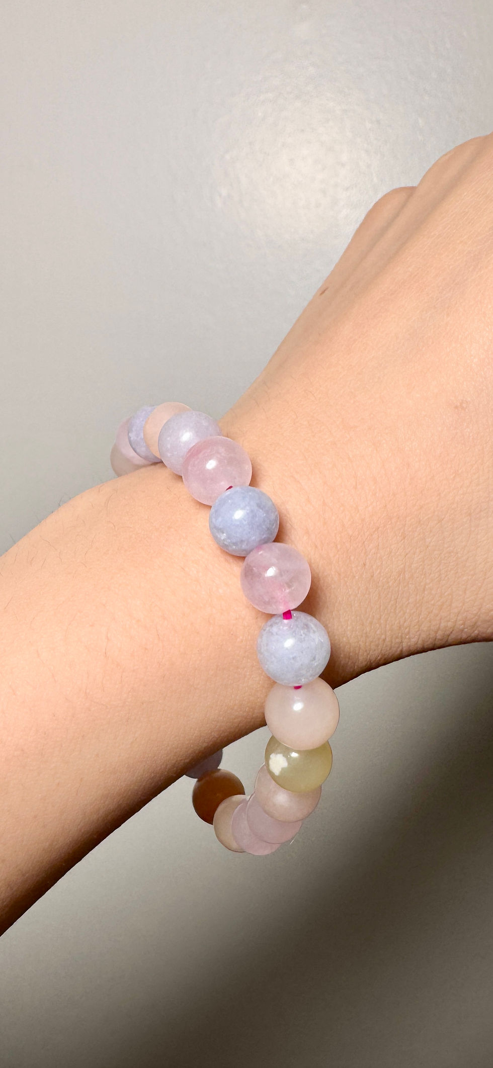 Thumbnail: [Morganite] Bracelet 8mm Natural Crystal Beaded Bracelet