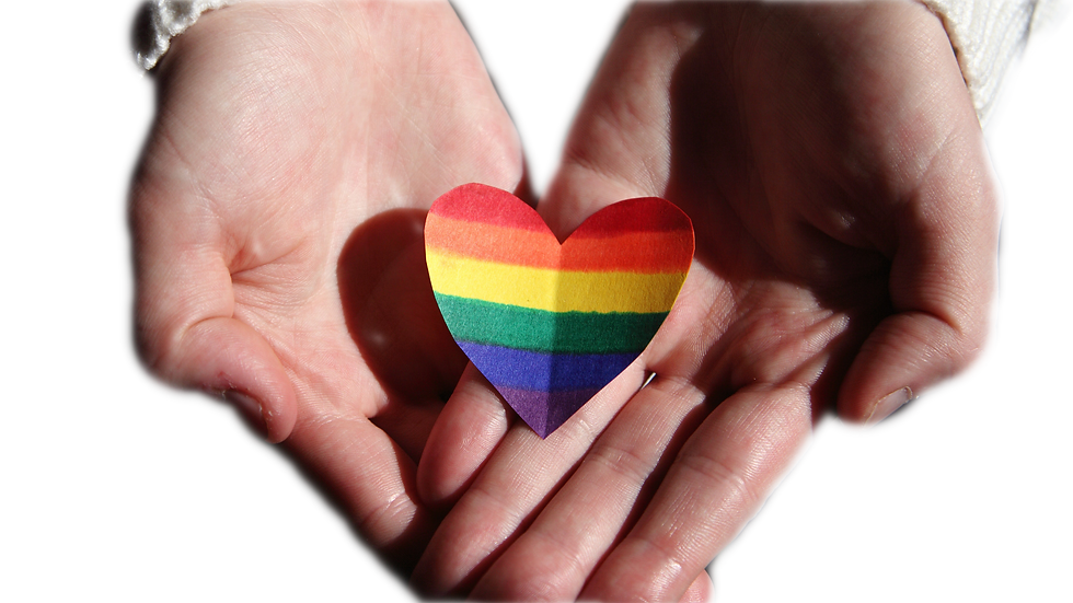 Rainbow Heart Hands