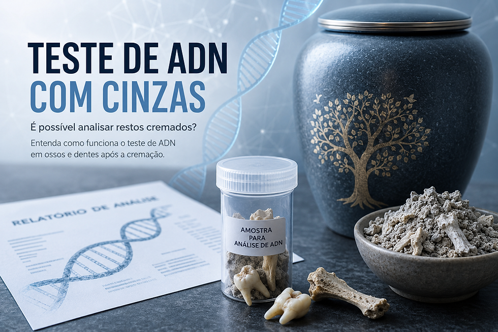 Teste de ADN com cinzas