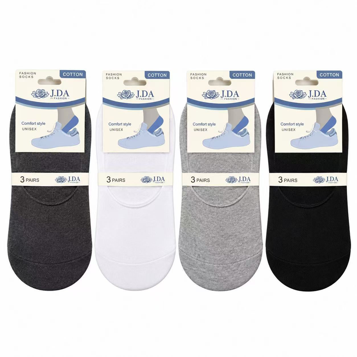 12-Pack Adult Non-Slip No-Show Liner Socks A8052