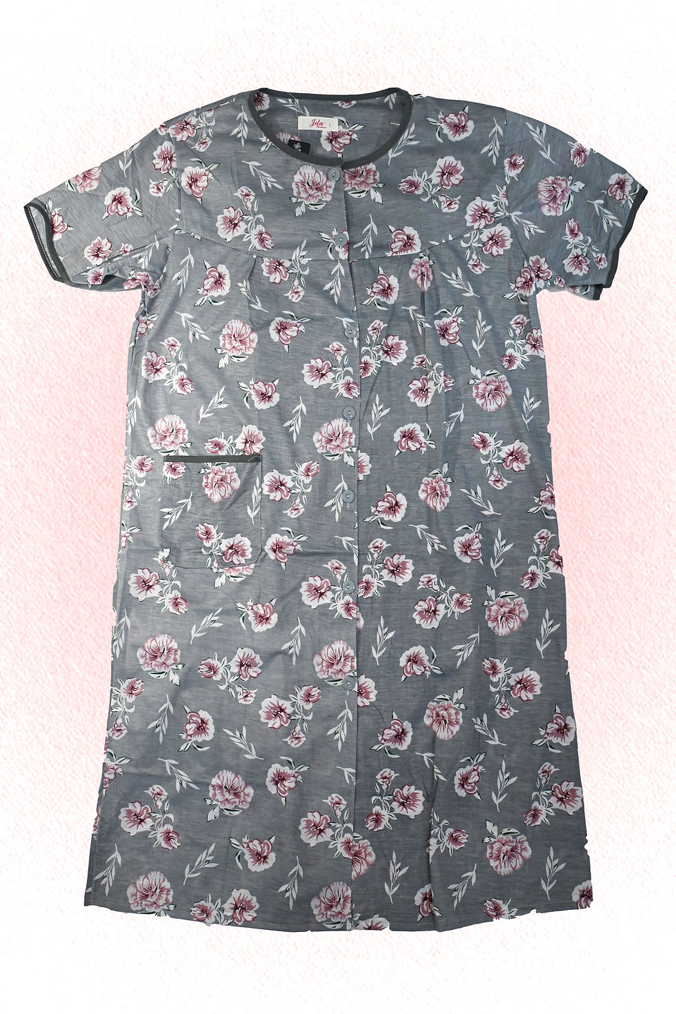 Thumbnail: IDA Soft Cotton Nightgown With Button 21-5