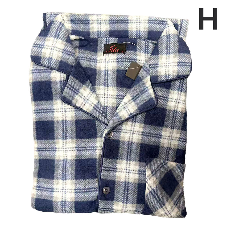 Thumbnail: Men Soft Warm Two-Piece Pajama Set with Button