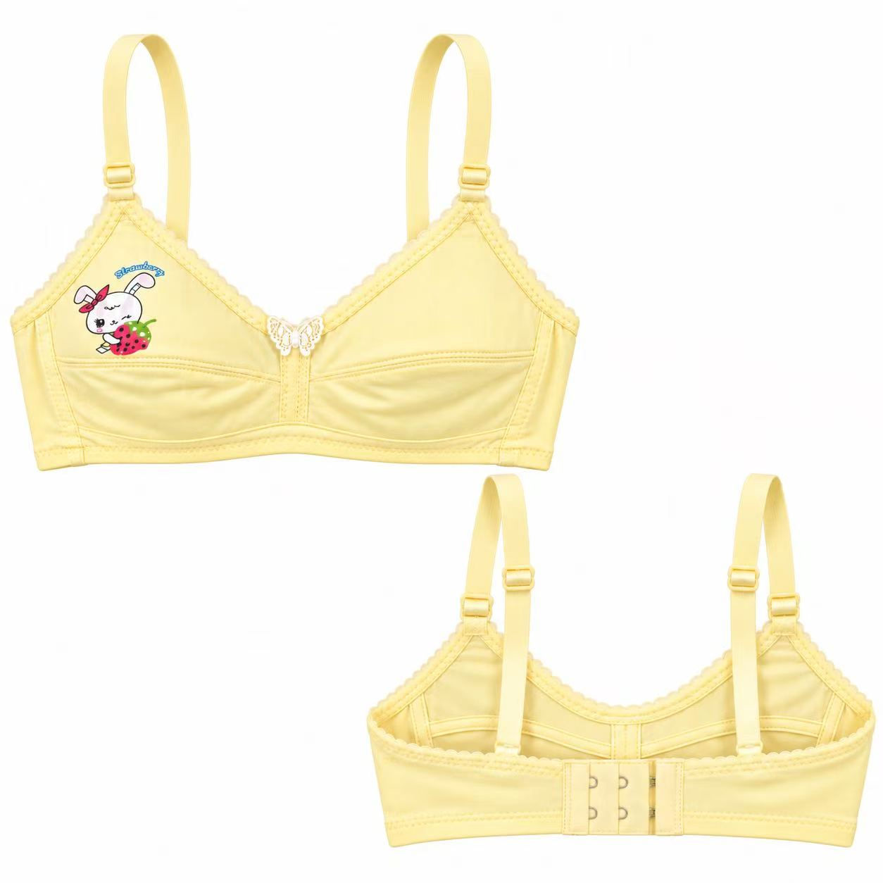 6-Pack Girls’ Cotton Spaghetti Strap Bra 81605