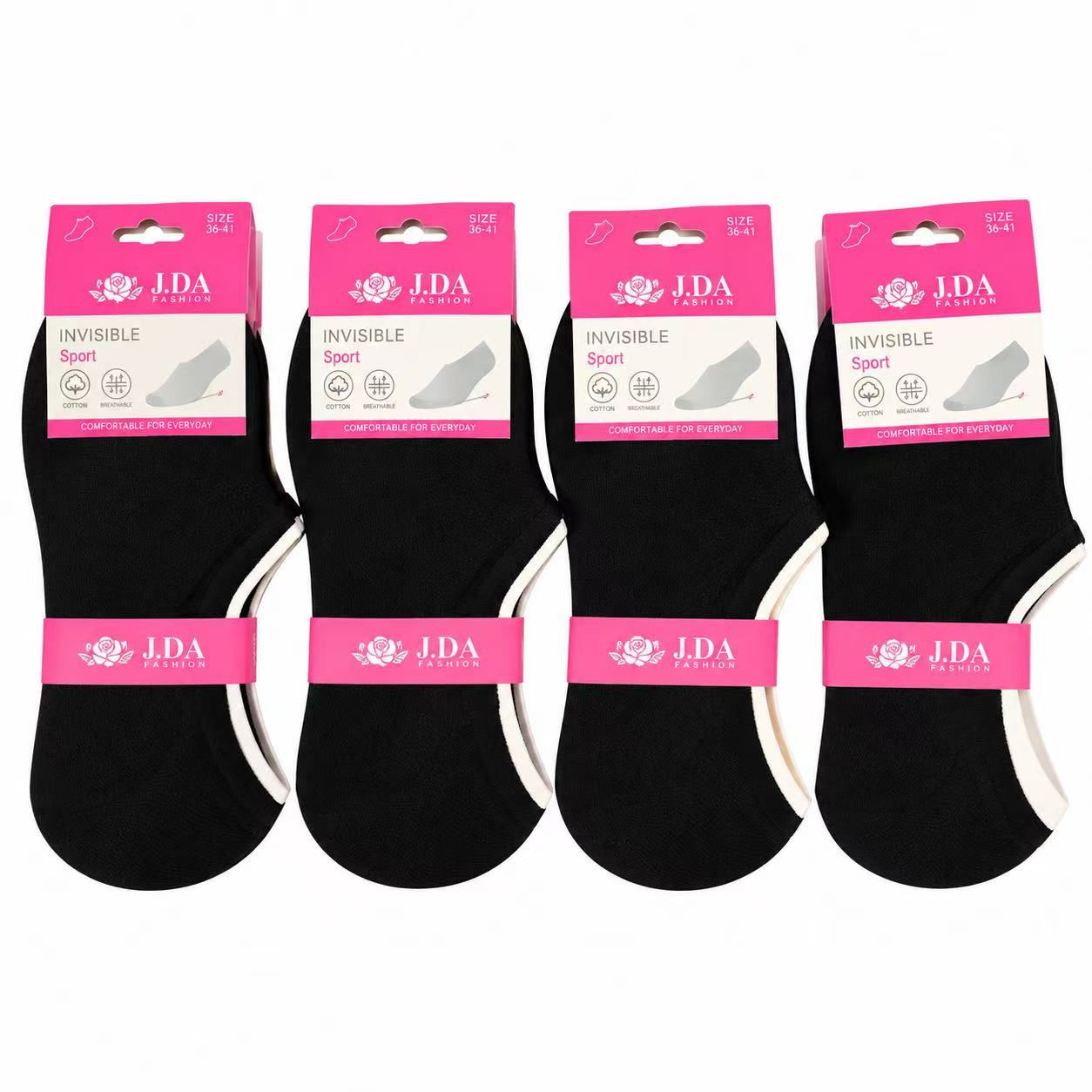 12-Pack Adult Non-Slip No-Show Liner Socks A7058-1