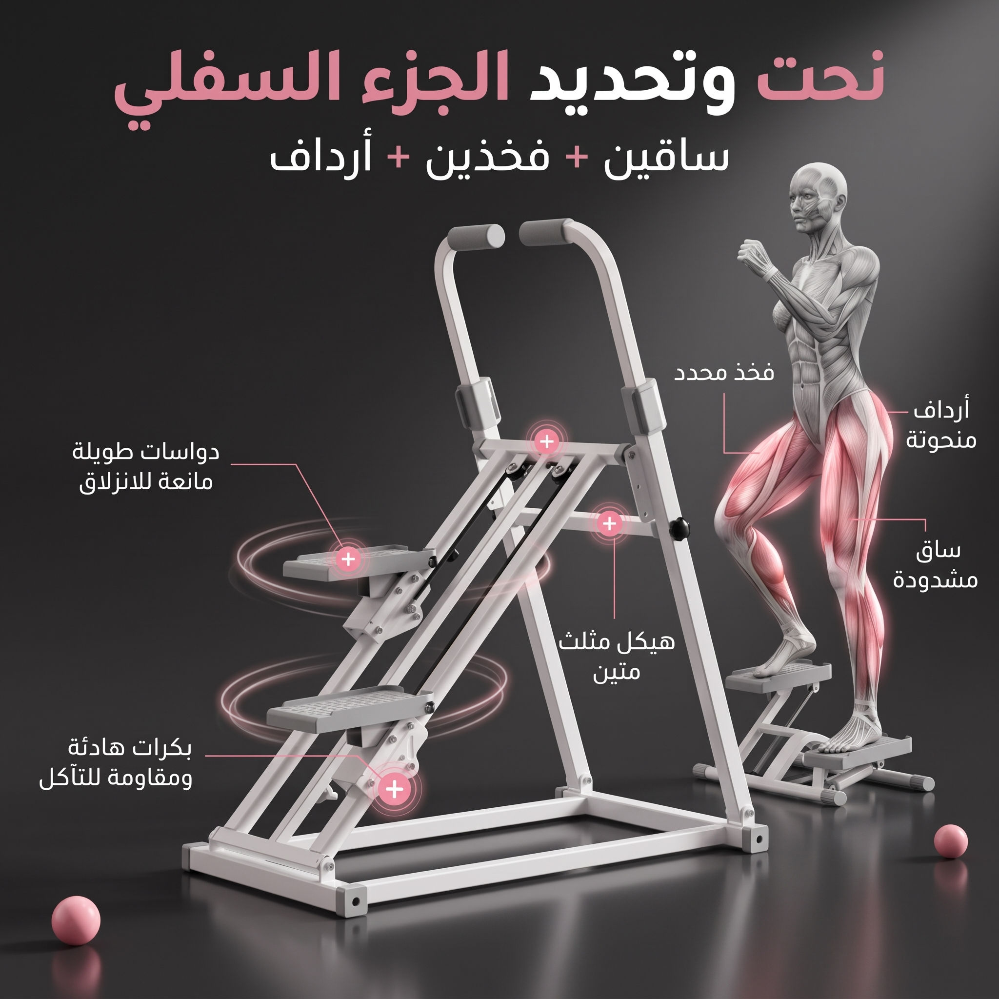 جهاز الستيب والتسلق المطور القابل للطي