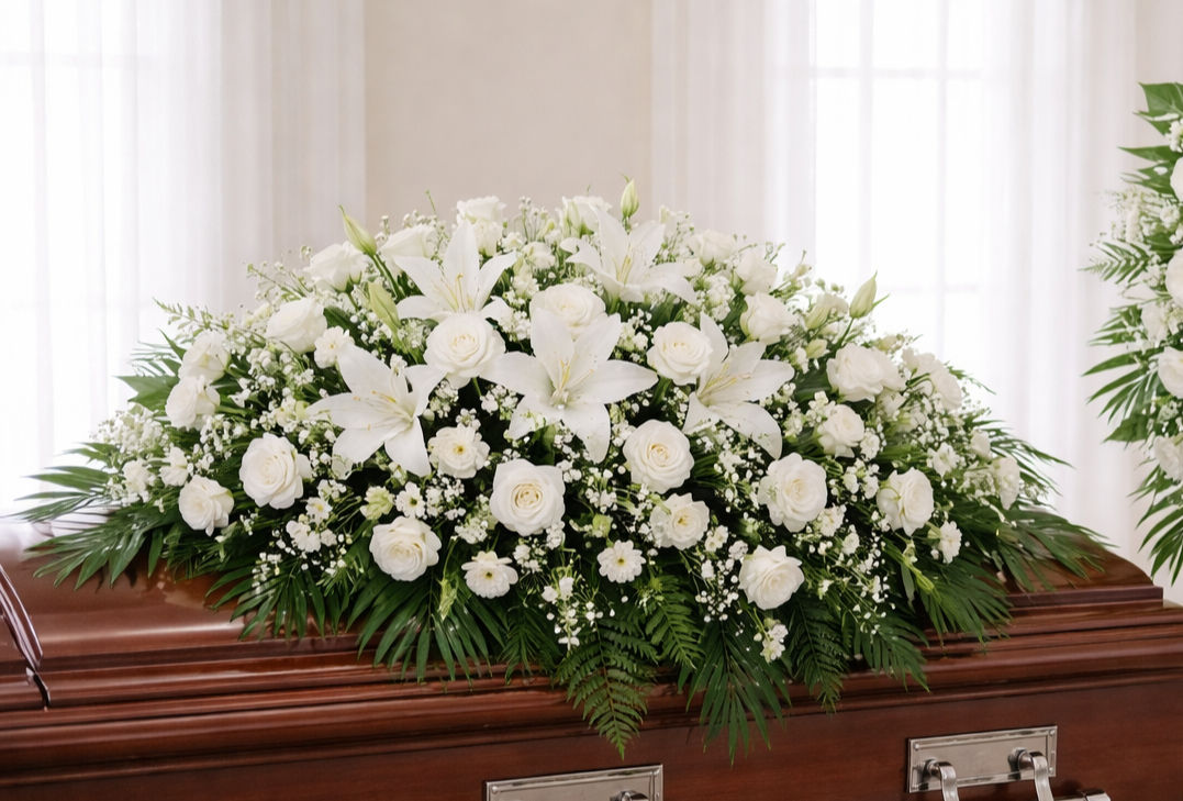 In the Clouds Casket Spray