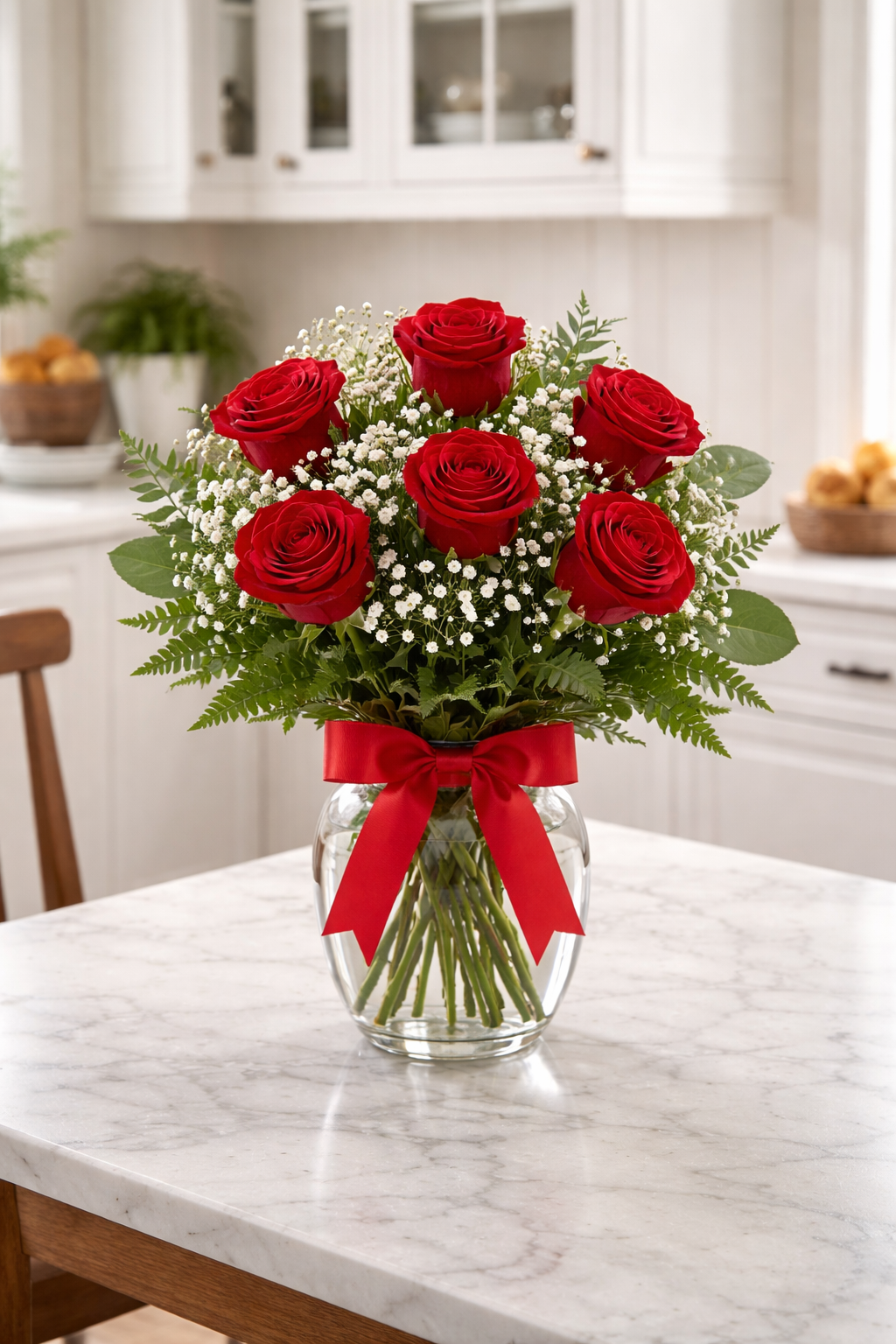Everlasting Love Half Dozen Rose Arrangement