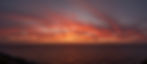 Red sunset clouds over the sea on the Kent coast
