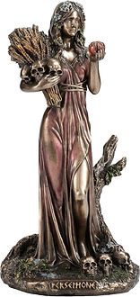 Perséphone Déesse grecque du monde souterrain et du retour du printemps
Veronese - 16,5 cm - Finition bronze pour rituels de magie naturelle Wicca Ækla Magie, photo