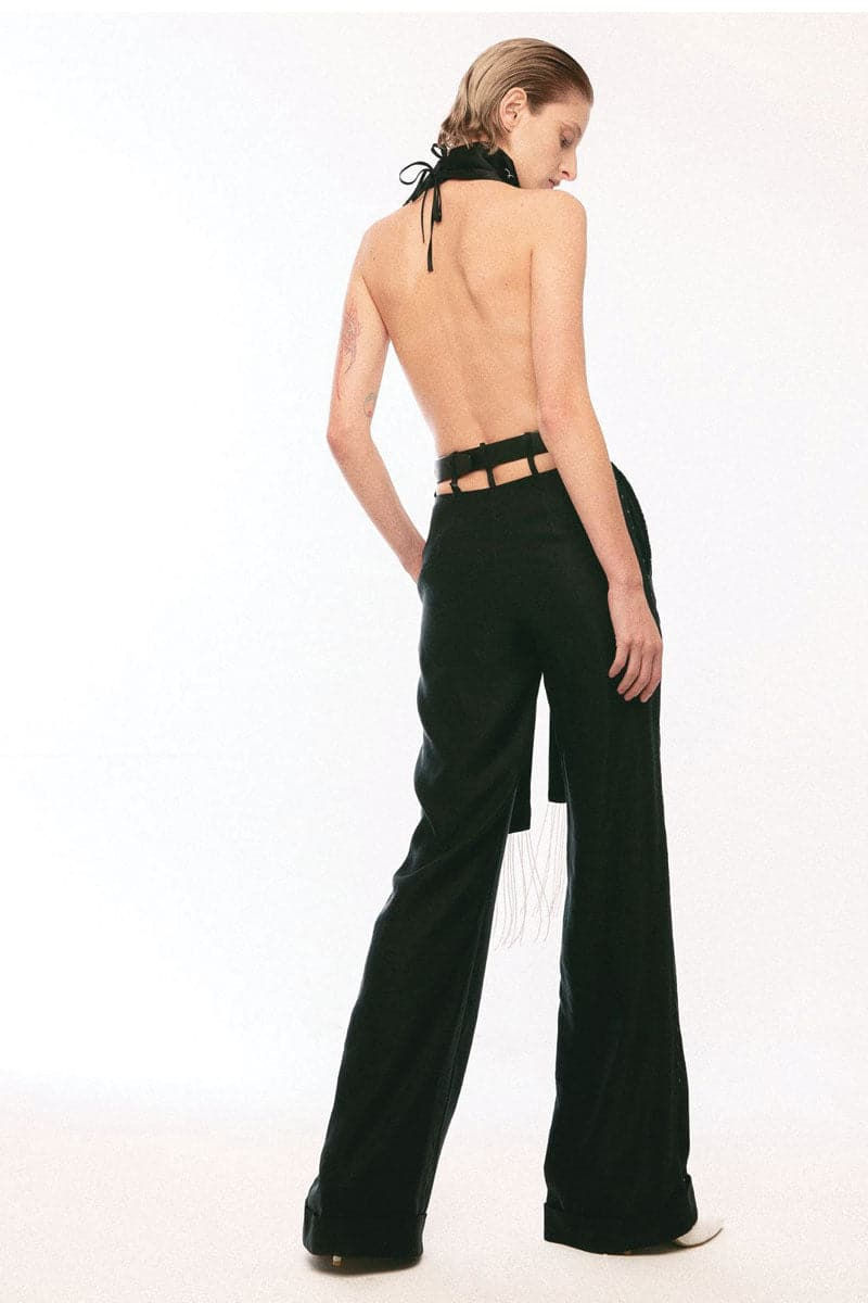 Thumbnail: Black Pants With Leather Belt
