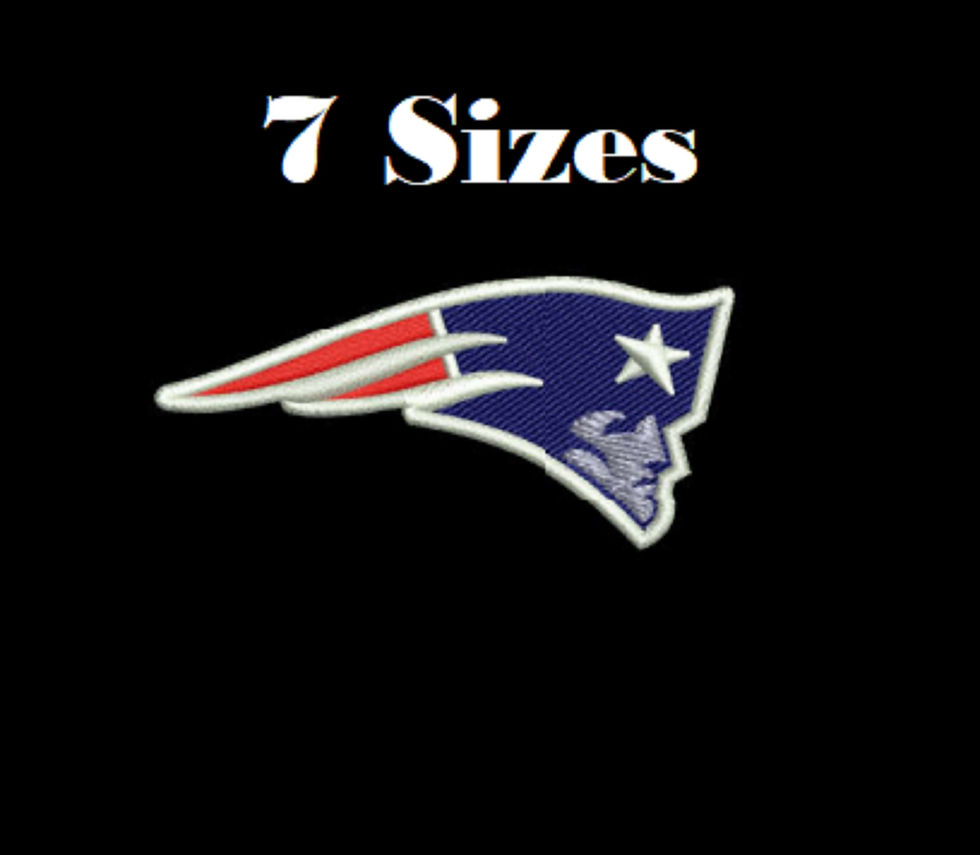 New England Patriots NFL Logo Digital Embroidery Design File 7 Sizes All Formats