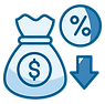 reduce cost icon