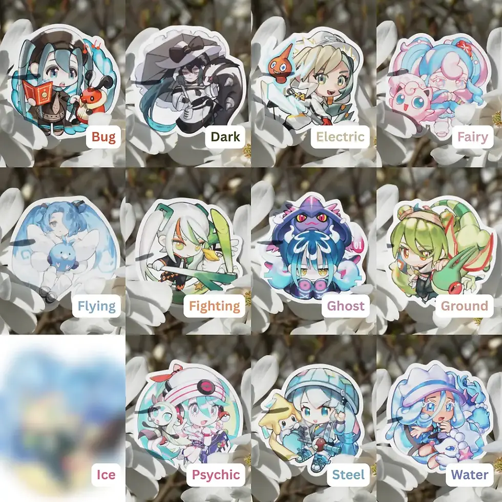 Thumbnail: all types of Project Voltage Pokémon Trainer Hatsune Miku