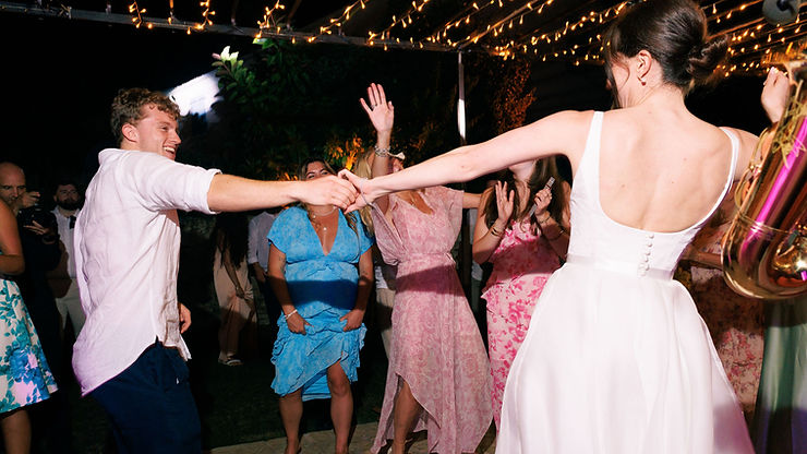 Bride dancing on her wedding day