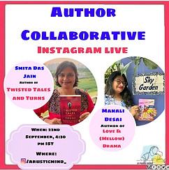 Author Smita Das Jain in collaboration with Manali Desai for her book Twisted Tales and Turns