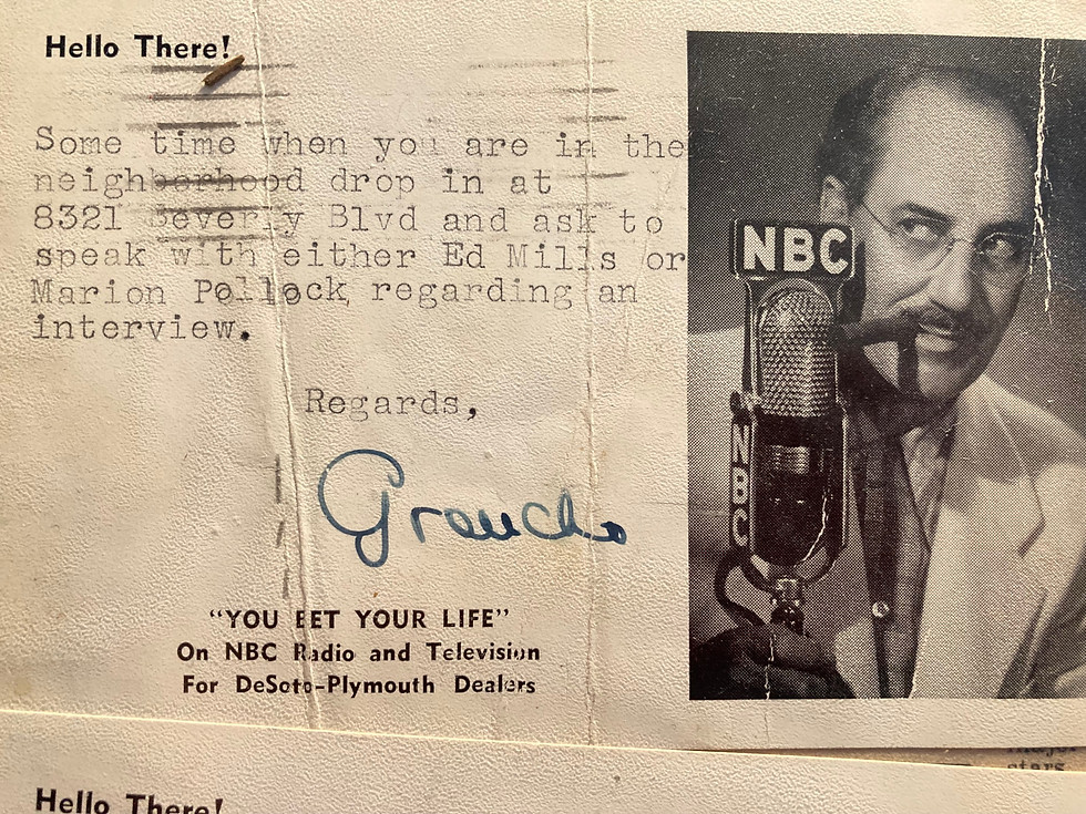 Thumbnail: Groucho Marx Unpublished book manuscript