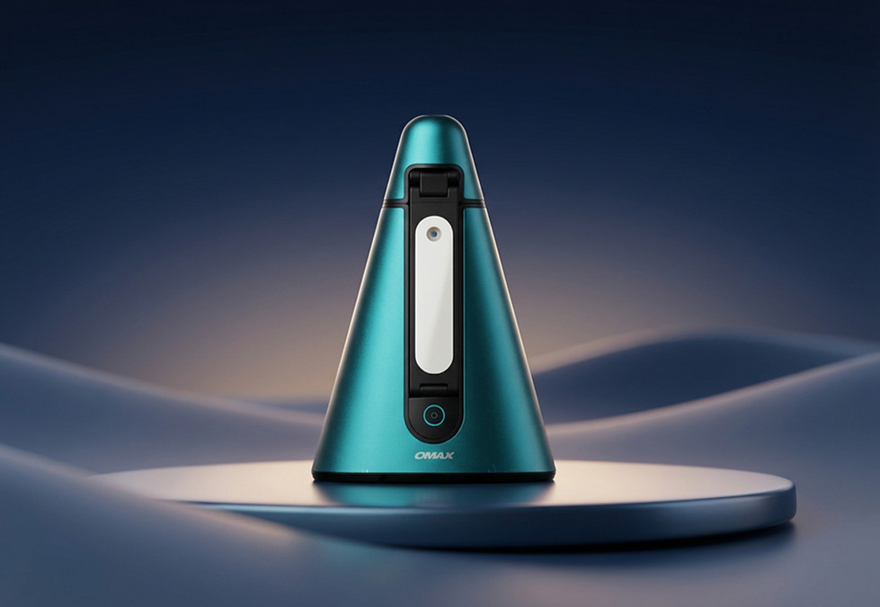 CRITICAL__Use the exact provided product design (OMAX device) without any modification._Do