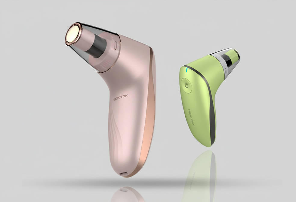 two identical products floating in mid air,__use the exact original product design from th