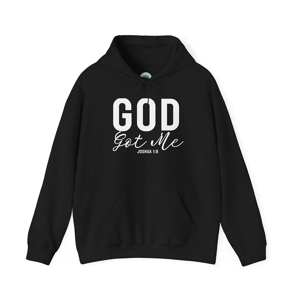 God Got Me Hoodie- Unisex Heavy Blend™ - Faith-Inspired Apparel-BLACK