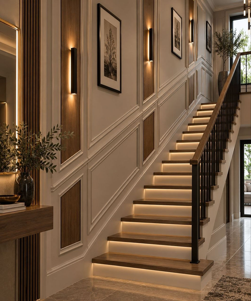 Thumbnail: Floor-to-ceiling wood slat feature wall with custom design