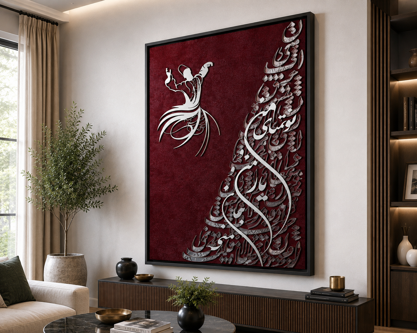 Persian Calligraphy Wall Art – Front View
