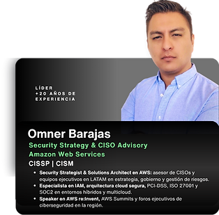 Omner Barajas Security Specialist AWS - speaker en Hack The Road Guadalajara 2026
