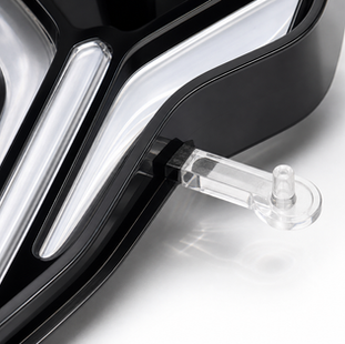 Custom optical light guide plastic part for OEM applications