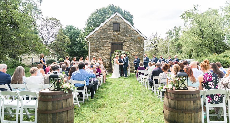 A wedding ceremony at Historic Waverly Mansion