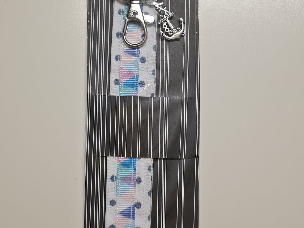 Miniaturbild: Schlüsselband handmade weiss bunt